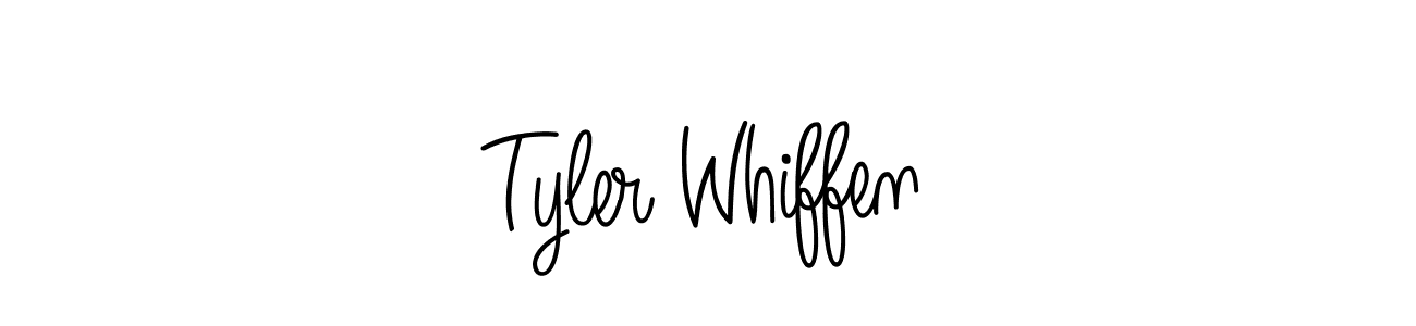 You should practise on your own different ways (Angelique-Rose-font-FFP) to write your name (Tyler Whiffen) in signature. don't let someone else do it for you. Tyler Whiffen signature style 5 images and pictures png