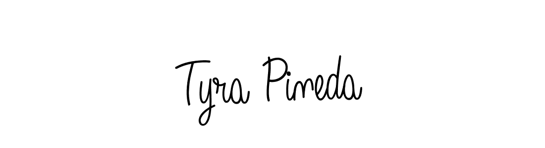 You should practise on your own different ways (Angelique-Rose-font-FFP) to write your name (Tyra Pineda) in signature. don't let someone else do it for you. Tyra Pineda signature style 5 images and pictures png