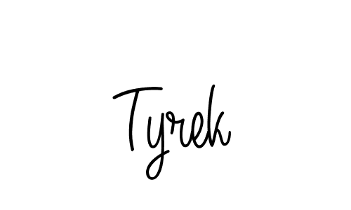 Create a beautiful signature design for name Tyrek. With this signature (Angelique-Rose-font-FFP) fonts, you can make a handwritten signature for free. Tyrek signature style 5 images and pictures png