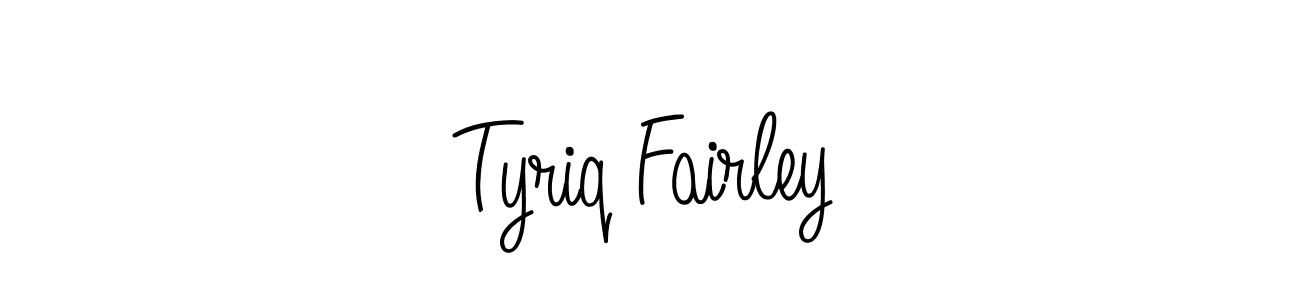 How to make Tyriq Fairley signature? Angelique-Rose-font-FFP is a professional autograph style. Create handwritten signature for Tyriq Fairley name. Tyriq Fairley signature style 5 images and pictures png