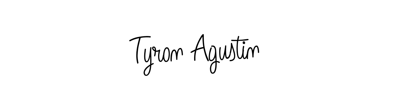 Make a beautiful signature design for name Tyron Agustin. With this signature (Angelique-Rose-font-FFP) style, you can create a handwritten signature for free. Tyron Agustin signature style 5 images and pictures png