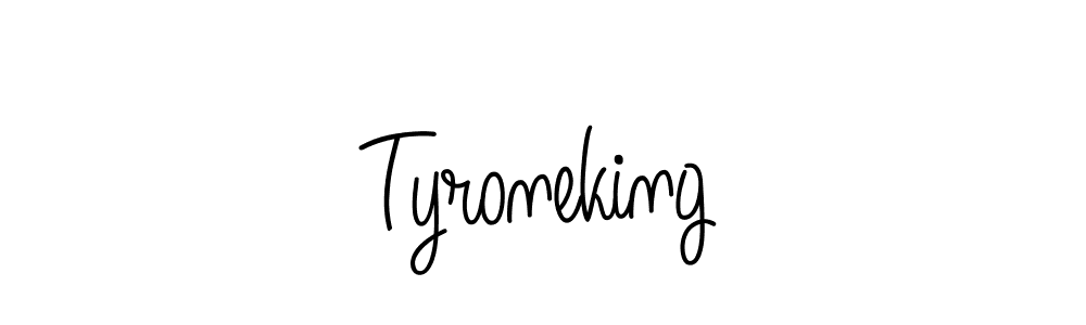 Make a beautiful signature design for name Tyroneking. With this signature (Angelique-Rose-font-FFP) style, you can create a handwritten signature for free. Tyroneking signature style 5 images and pictures png