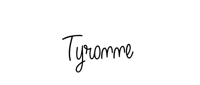 Make a beautiful signature design for name Tyronne. With this signature (Angelique-Rose-font-FFP) style, you can create a handwritten signature for free. Tyronne signature style 5 images and pictures png