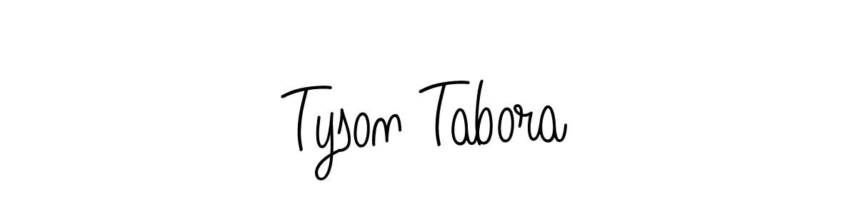 Create a beautiful signature design for name Tyson Tabora. With this signature (Angelique-Rose-font-FFP) fonts, you can make a handwritten signature for free. Tyson Tabora signature style 5 images and pictures png