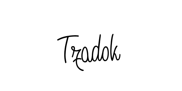 Tzadok stylish signature style. Best Handwritten Sign (Angelique-Rose-font-FFP) for my name. Handwritten Signature Collection Ideas for my name Tzadok. Tzadok signature style 5 images and pictures png