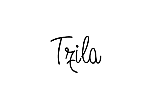 Use a signature maker to create a handwritten signature online. With this signature software, you can design (Angelique-Rose-font-FFP) your own signature for name Tzila. Tzila signature style 5 images and pictures png