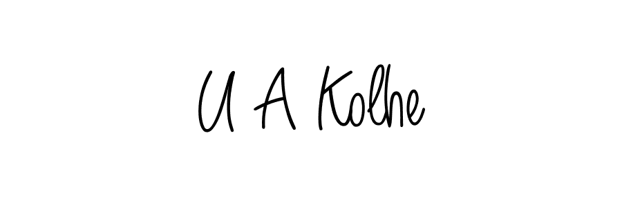 Make a short U A Kolhe signature style. Manage your documents anywhere anytime using Angelique-Rose-font-FFP. Create and add eSignatures, submit forms, share and send files easily. U A Kolhe signature style 5 images and pictures png