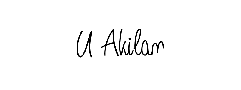 Also we have U Akilan name is the best signature style. Create professional handwritten signature collection using Angelique-Rose-font-FFP autograph style. U Akilan signature style 5 images and pictures png
