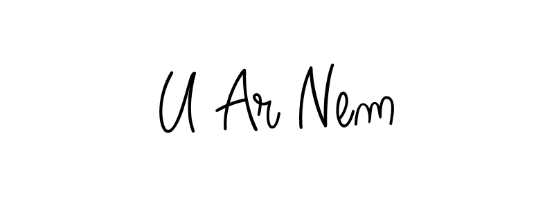 Check out images of Autograph of U Ar Nem name. Actor U Ar Nem Signature Style. Angelique-Rose-font-FFP is a professional sign style online. U Ar Nem signature style 5 images and pictures png