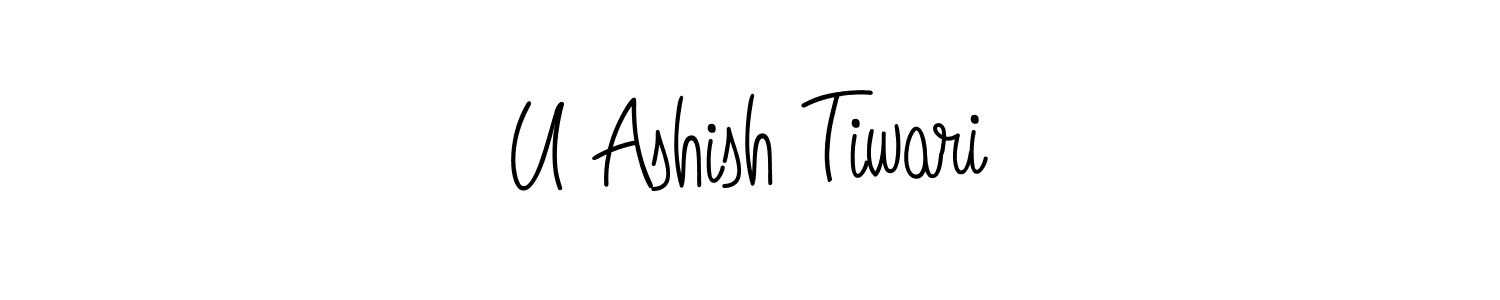 Design your own signature with our free online signature maker. With this signature software, you can create a handwritten (Angelique-Rose-font-FFP) signature for name U Ashish Tiwari. U Ashish Tiwari signature style 5 images and pictures png