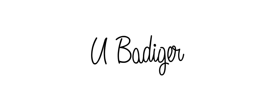 Once you've used our free online signature maker to create your best signature Angelique-Rose-font-FFP style, it's time to enjoy all of the benefits that U Badiger name signing documents. U Badiger signature style 5 images and pictures png