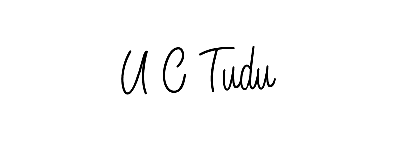 Design your own signature with our free online signature maker. With this signature software, you can create a handwritten (Angelique-Rose-font-FFP) signature for name U C Tudu. U C Tudu signature style 5 images and pictures png
