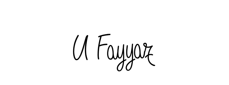 Best and Professional Signature Style for U Fayyaz. Angelique-Rose-font-FFP Best Signature Style Collection. U Fayyaz signature style 5 images and pictures png