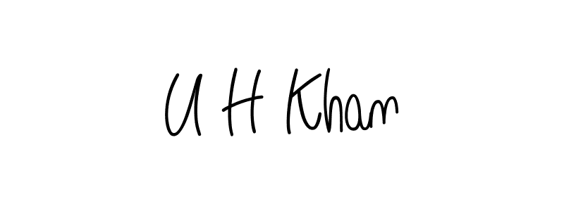 U H Khan stylish signature style. Best Handwritten Sign (Angelique-Rose-font-FFP) for my name. Handwritten Signature Collection Ideas for my name U H Khan. U H Khan signature style 5 images and pictures png
