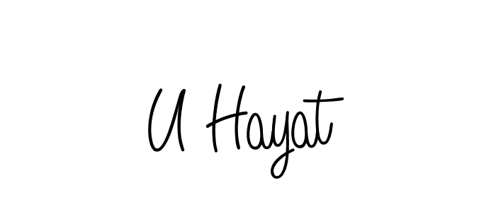 This is the best signature style for the U Hayat name. Also you like these signature font (Angelique-Rose-font-FFP). Mix name signature. U Hayat signature style 5 images and pictures png