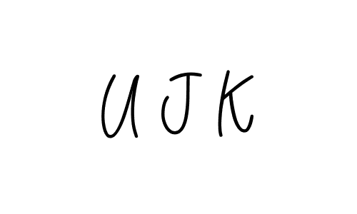 How to Draw U J K signature style? Angelique-Rose-font-FFP is a latest design signature styles for name U J K. U J K signature style 5 images and pictures png