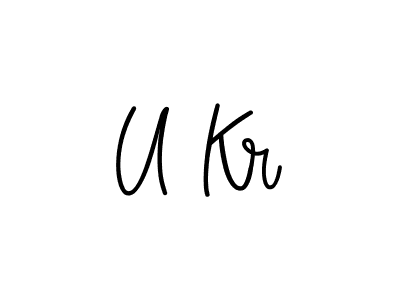 Use a signature maker to create a handwritten signature online. With this signature software, you can design (Angelique-Rose-font-FFP) your own signature for name U Kr. U Kr signature style 5 images and pictures png