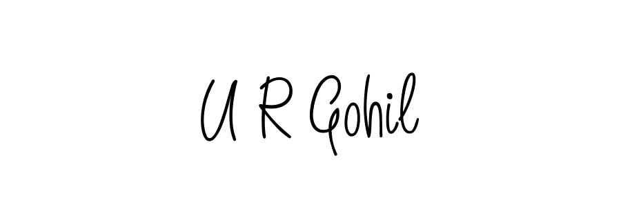 How to Draw U R Gohil signature style? Angelique-Rose-font-FFP is a latest design signature styles for name U R Gohil. U R Gohil signature style 5 images and pictures png