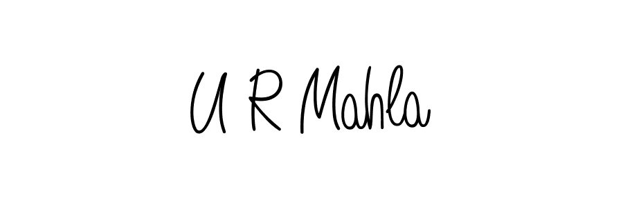 You should practise on your own different ways (Angelique-Rose-font-FFP) to write your name (U R Mahla) in signature. don't let someone else do it for you. U R Mahla signature style 5 images and pictures png
