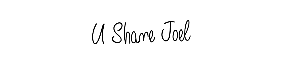 How to make U Shane Joel name signature. Use Angelique-Rose-font-FFP style for creating short signs online. This is the latest handwritten sign. U Shane Joel signature style 5 images and pictures png