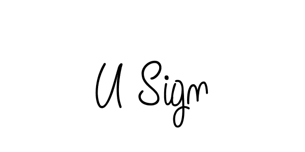 How to make U Sign name signature. Use Angelique-Rose-font-FFP style for creating short signs online. This is the latest handwritten sign. U Sign signature style 5 images and pictures png