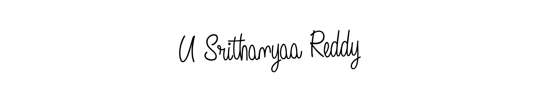 Angelique-Rose-font-FFP is a professional signature style that is perfect for those who want to add a touch of class to their signature. It is also a great choice for those who want to make their signature more unique. Get U Srithanyaa Reddy name to fancy signature for free. U Srithanyaa Reddy signature style 5 images and pictures png