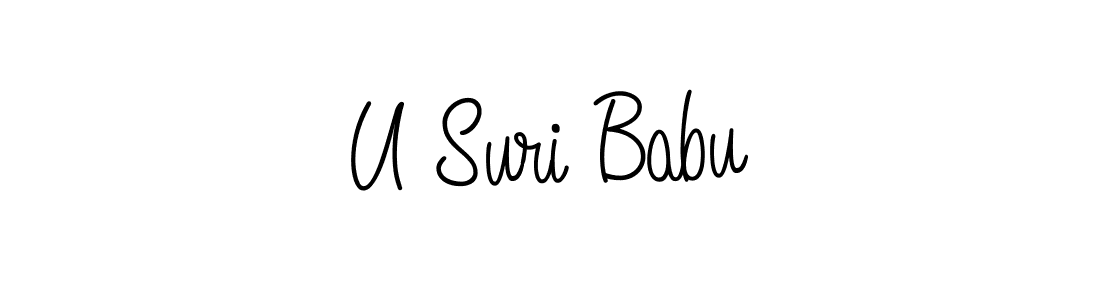 Also we have U Suri Babu name is the best signature style. Create professional handwritten signature collection using Angelique-Rose-font-FFP autograph style. U Suri Babu signature style 5 images and pictures png