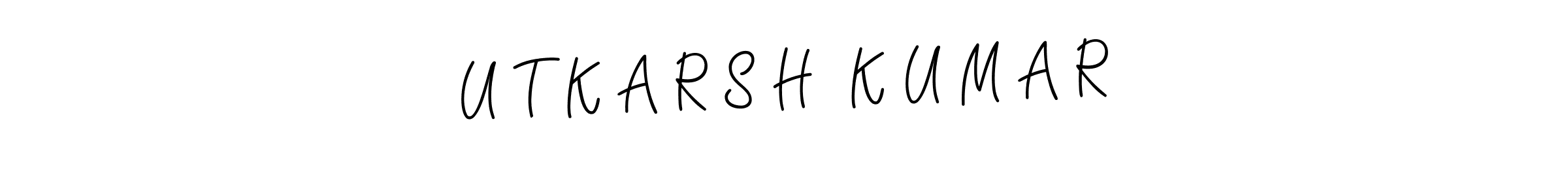 You should practise on your own different ways (Angelique-Rose-font-FFP) to write your name (U T K A R S H  K U M A R) in signature. don't let someone else do it for you. U T K A R S H  K U M A R signature style 5 images and pictures png