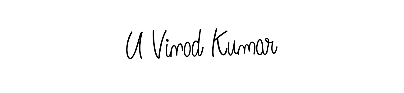 if you are searching for the best signature style for your name U Vinod Kumar. so please give up your signature search. here we have designed multiple signature styles  using Angelique-Rose-font-FFP. U Vinod Kumar signature style 5 images and pictures png