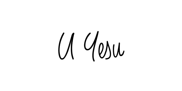 This is the best signature style for the U Yesu name. Also you like these signature font (Angelique-Rose-font-FFP). Mix name signature. U Yesu signature style 5 images and pictures png