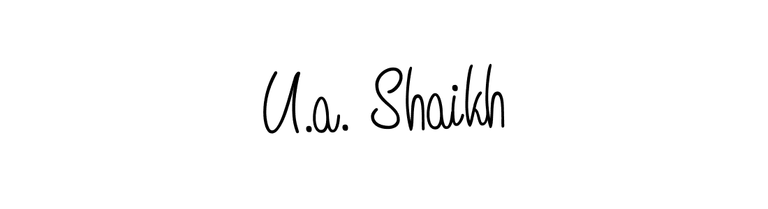 Best and Professional Signature Style for U.a. Shaikh. Angelique-Rose-font-FFP Best Signature Style Collection. U.a. Shaikh signature style 5 images and pictures png