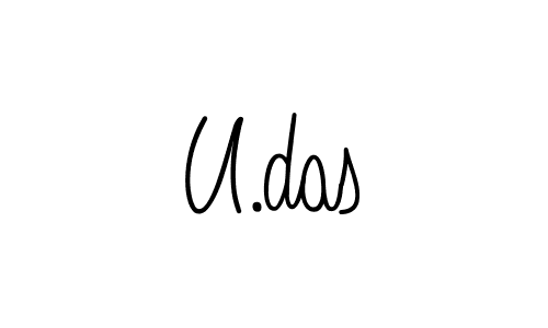 Design your own signature with our free online signature maker. With this signature software, you can create a handwritten (Angelique-Rose-font-FFP) signature for name U.das. U.das signature style 5 images and pictures png