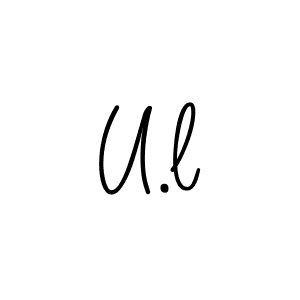 How to make U.l name signature. Use Angelique-Rose-font-FFP style for creating short signs online. This is the latest handwritten sign. U.l signature style 5 images and pictures png