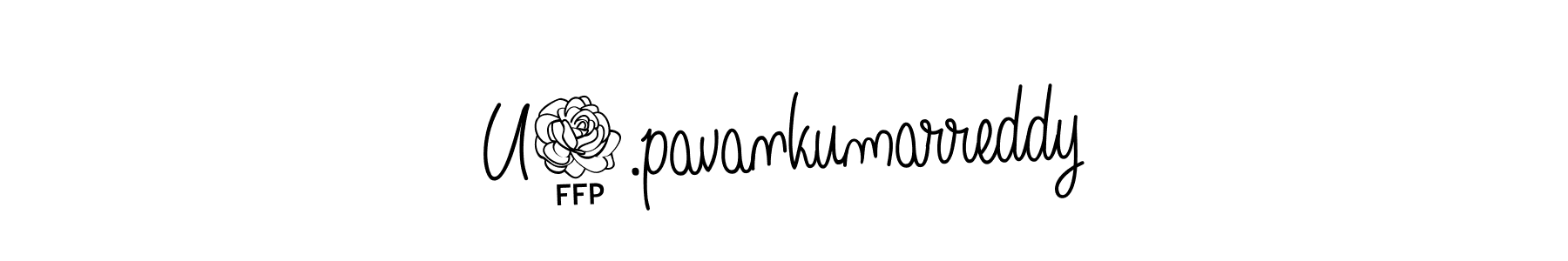 Use a signature maker to create a handwritten signature online. With this signature software, you can design (Angelique-Rose-font-FFP) your own signature for name U8.pavankumarreddy. U8.pavankumarreddy signature style 5 images and pictures png