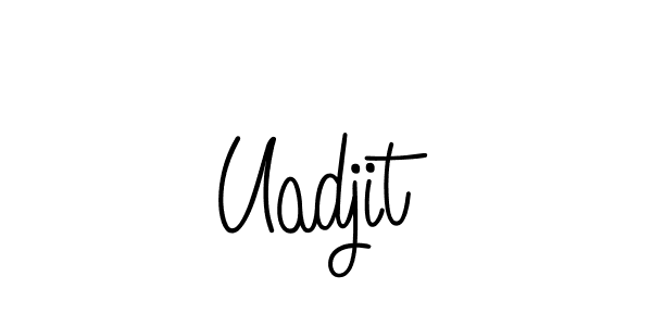 How to make Uadjit name signature. Use Angelique-Rose-font-FFP style for creating short signs online. This is the latest handwritten sign. Uadjit signature style 5 images and pictures png