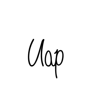 if you are searching for the best signature style for your name Uap. so please give up your signature search. here we have designed multiple signature styles  using Angelique-Rose-font-FFP. Uap signature style 5 images and pictures png