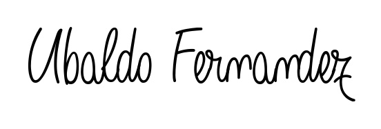 A modern signature idea for name Ubaldo Fernandez using Angelique-Rose-font-FFP font. Clean strokes and elegant curves make it stand out instantly. Ubaldo Fernandez signature style 5 images and pictures png