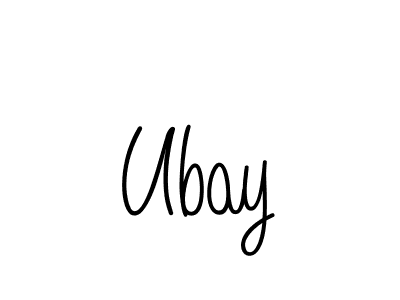 Ubay stylish signature style. Best Handwritten Sign (Angelique-Rose-font-FFP) for my name. Handwritten Signature Collection Ideas for my name Ubay. Ubay signature style 5 images and pictures png