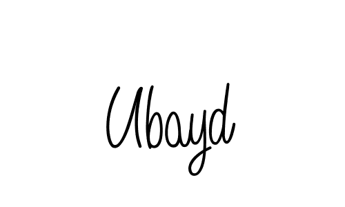 You should practise on your own different ways (Angelique-Rose-font-FFP) to write your name (Ubayd) in signature. don't let someone else do it for you. Ubayd signature style 5 images and pictures png