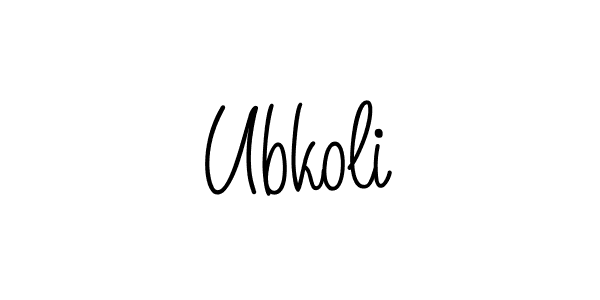 How to Draw Ubkoli signature style? Angelique-Rose-font-FFP is a latest design signature styles for name Ubkoli. Ubkoli signature style 5 images and pictures png