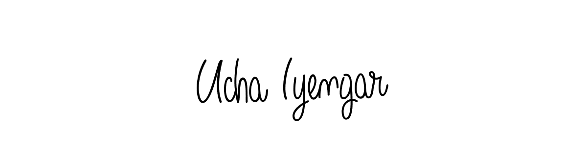 Check out images of Autograph of Ucha Iyengar name. Actor Ucha Iyengar Signature Style. Angelique-Rose-font-FFP is a professional sign style online. Ucha Iyengar signature style 5 images and pictures png