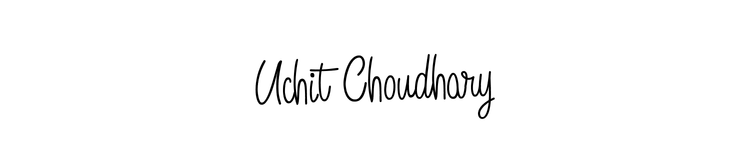 Use a signature maker to create a handwritten signature online. With this signature software, you can design (Angelique-Rose-font-FFP) your own signature for name Uchit Choudhary. Uchit Choudhary signature style 5 images and pictures png