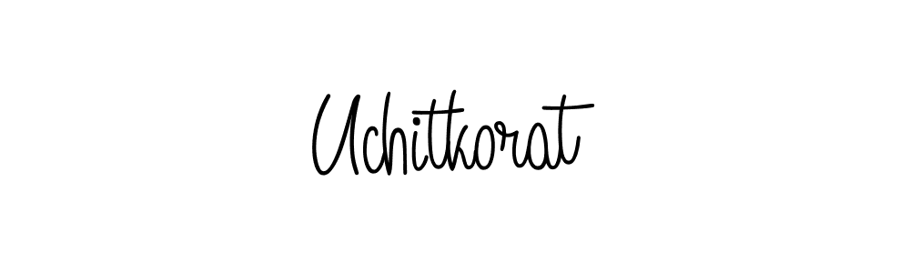 Use a signature maker to create a handwritten signature online. With this signature software, you can design (Angelique-Rose-font-FFP) your own signature for name Uchitkorat. Uchitkorat signature style 5 images and pictures png