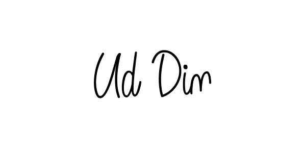 How to make Ud Din name signature. Use Angelique-Rose-font-FFP style for creating short signs online. This is the latest handwritten sign. Ud Din signature style 5 images and pictures png