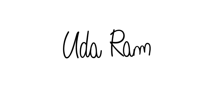 Uda Ram stylish signature style. Best Handwritten Sign (Angelique-Rose-font-FFP) for my name. Handwritten Signature Collection Ideas for my name Uda Ram. Uda Ram signature style 5 images and pictures png