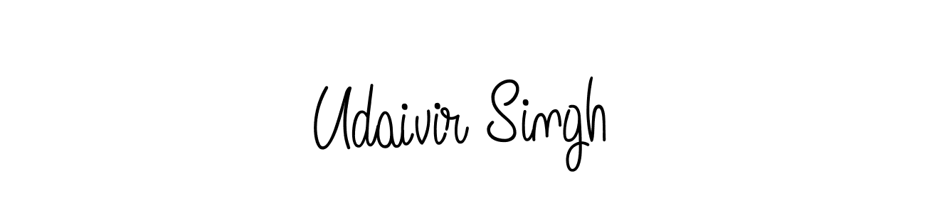 Design your own signature with our free online signature maker. With this signature software, you can create a handwritten (Angelique-Rose-font-FFP) signature for name Udaivir Singh. Udaivir Singh signature style 5 images and pictures png