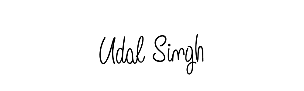 Use a signature maker to create a handwritten signature online. With this signature software, you can design (Angelique-Rose-font-FFP) your own signature for name Udal Singh. Udal Singh signature style 5 images and pictures png