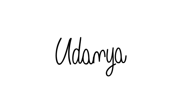 if you are searching for the best signature style for your name Udanya. so please give up your signature search. here we have designed multiple signature styles  using Angelique-Rose-font-FFP. Udanya signature style 5 images and pictures png