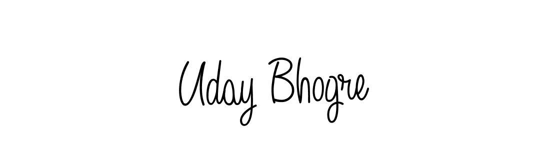 Make a beautiful signature design for name Uday Bhogre. With this signature (Angelique-Rose-font-FFP) style, you can create a handwritten signature for free. Uday Bhogre signature style 5 images and pictures png