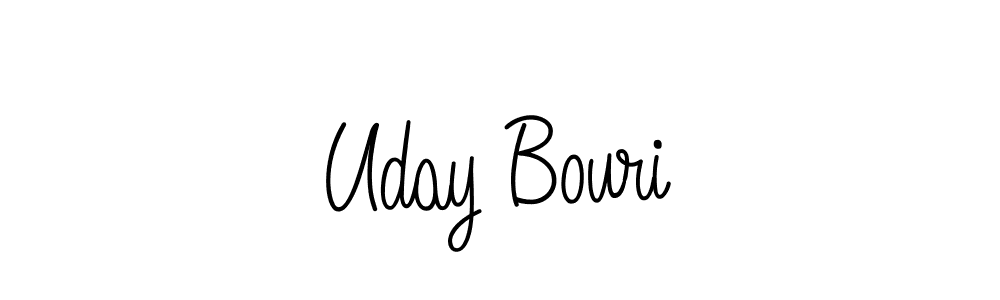 Make a beautiful signature design for name Uday Bouri. With this signature (Angelique-Rose-font-FFP) style, you can create a handwritten signature for free. Uday Bouri signature style 5 images and pictures png